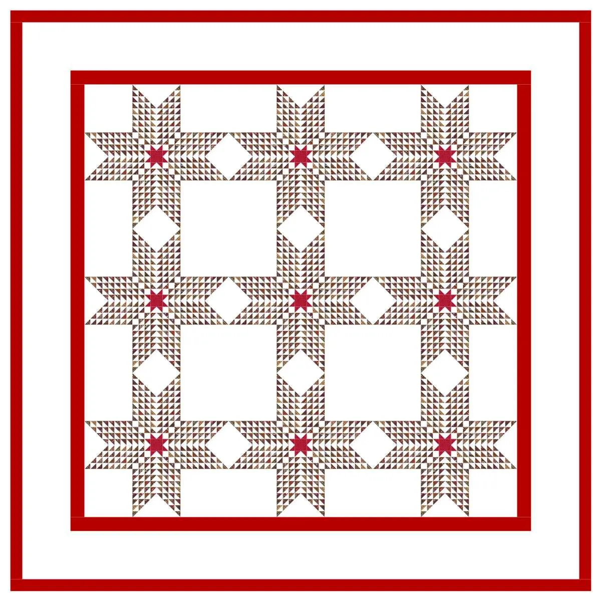 Strawberry Stars Quilt Pattern