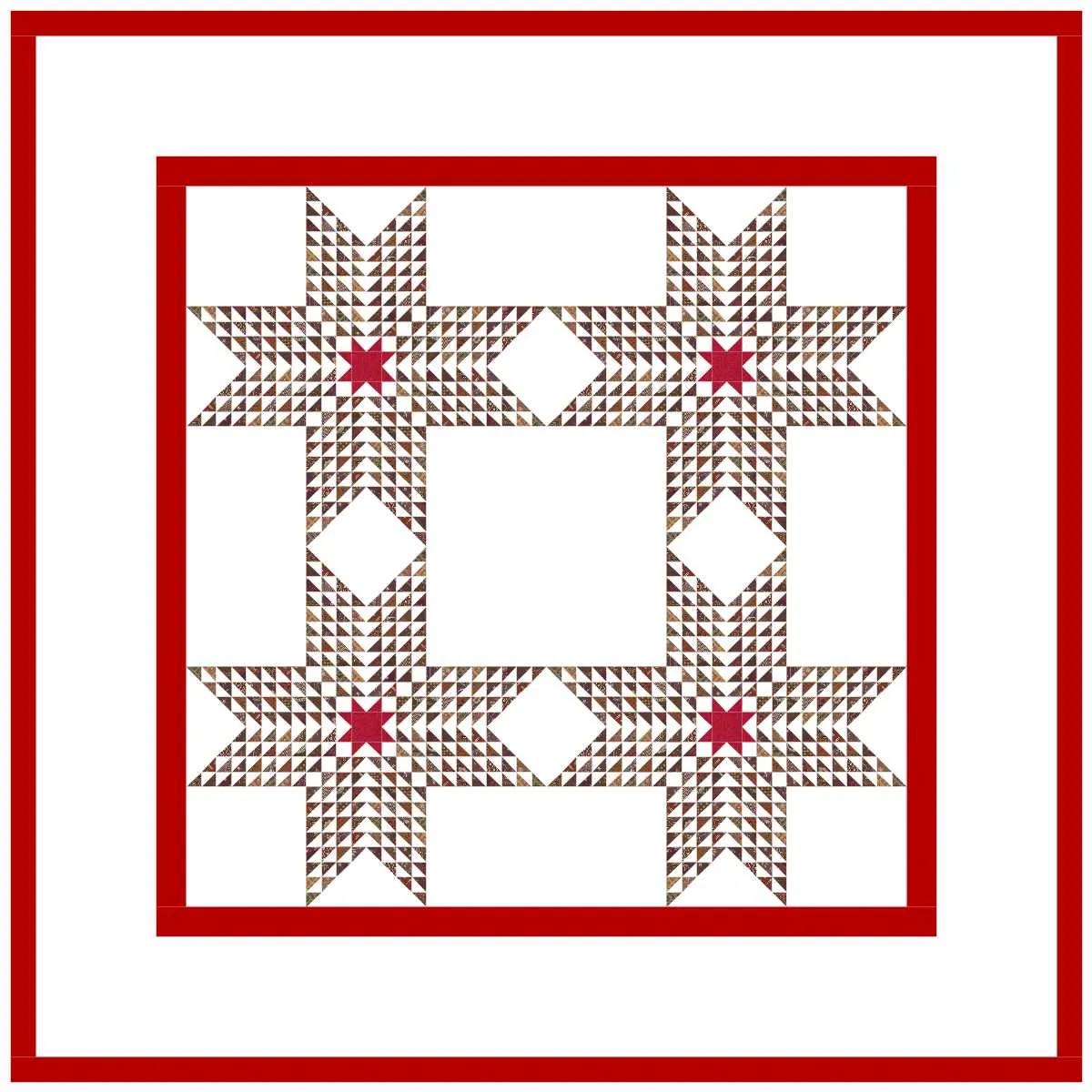 Strawberry Stars Quilt Pattern