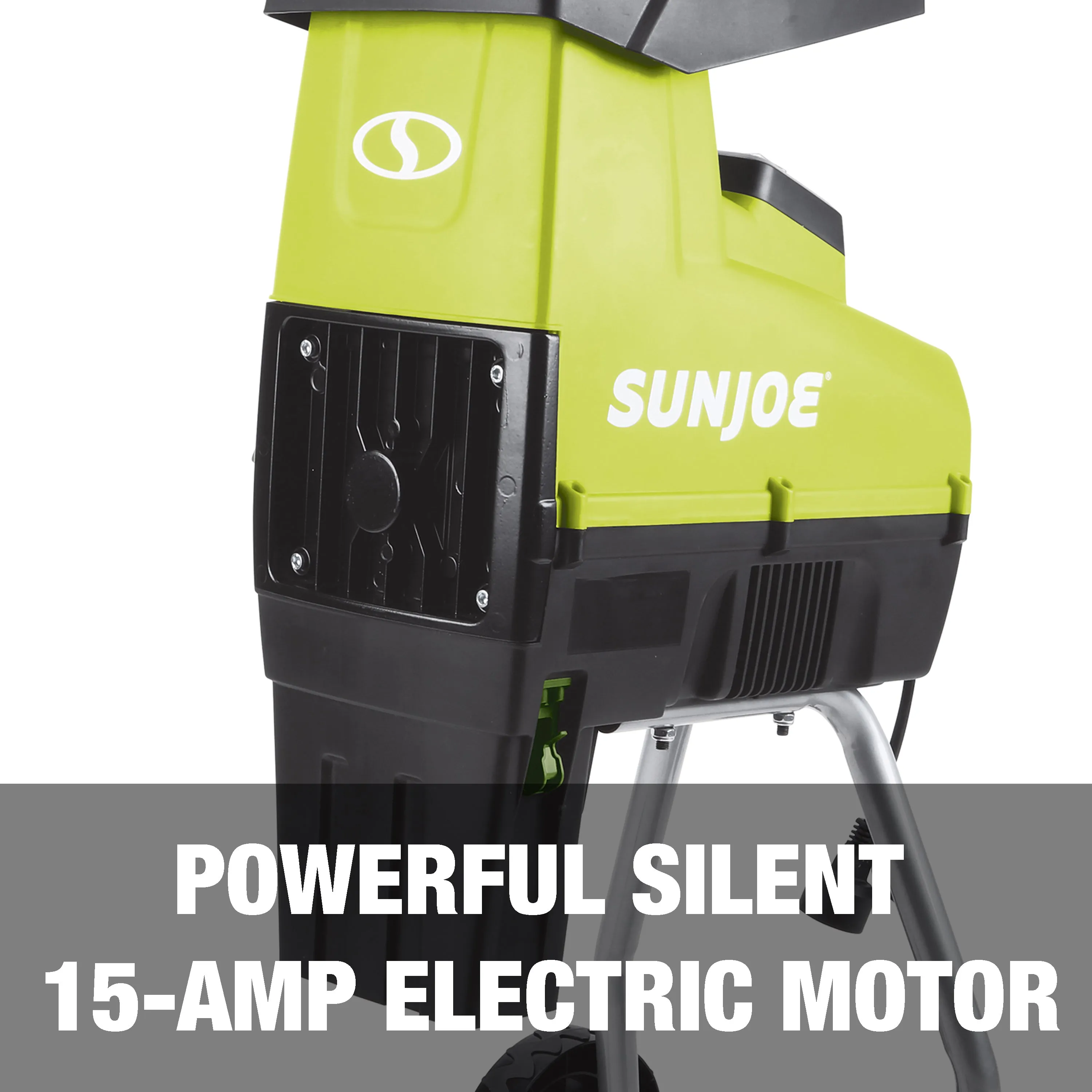 Sun Joe CJ603E Silent Electric Wood Chipper   Shredder W/ Collection Bag | 1.7-inch Cutting Diameter | 15-Amp