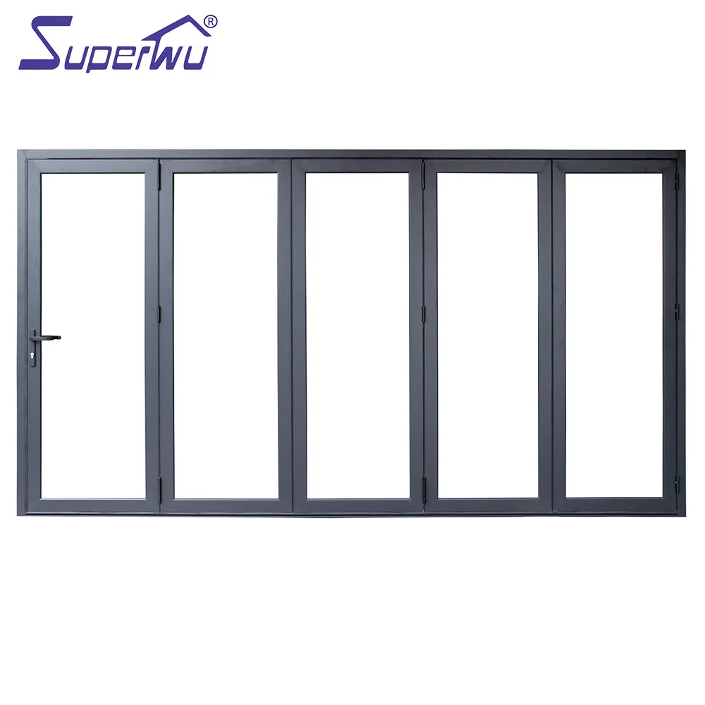 Superhouse commercial system aluminum terrace mosquito net frosted door accordioninternal door