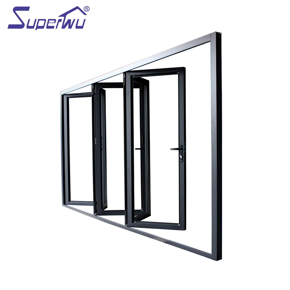 Superhouse commercial system aluminum terrace mosquito net frosted door accordioninternal door