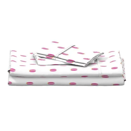 Surfer Girl Hot Pink and Yellow Mini Size Classic Surfboards Sheet Set