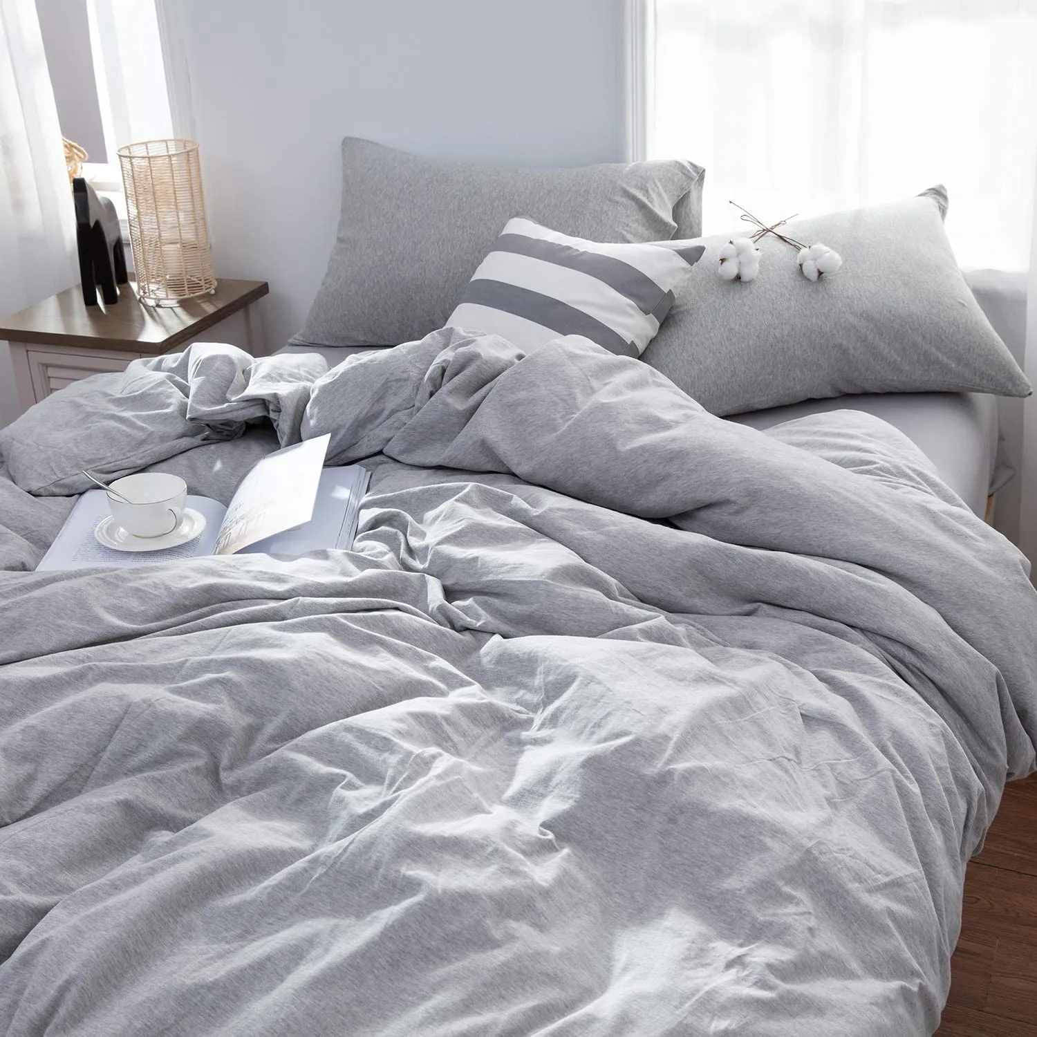 The Loft Light Gray Bed Set