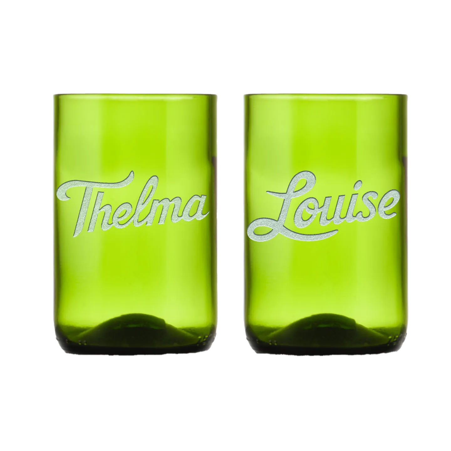 Thelma & Louise Green Recycled Wine Bottle Glass Wholesale