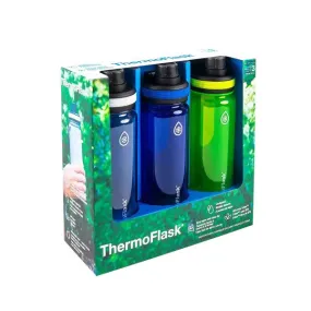 ThermoFlask 3-Piece Tritan Water Bottle with Spill-proof Shatter-proof 710ml Capacity