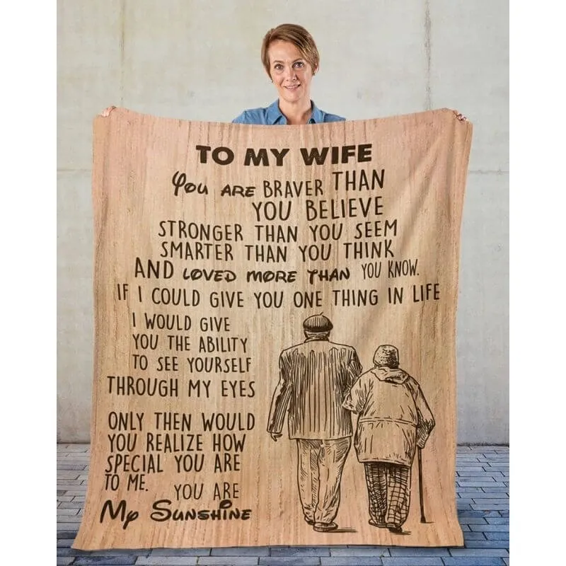 To My Wife - From Husband - Coupleblanket - F024 - Premium Blanket