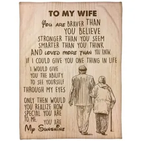 To My Wife - From Husband - Coupleblanket - F024 - Premium Blanket