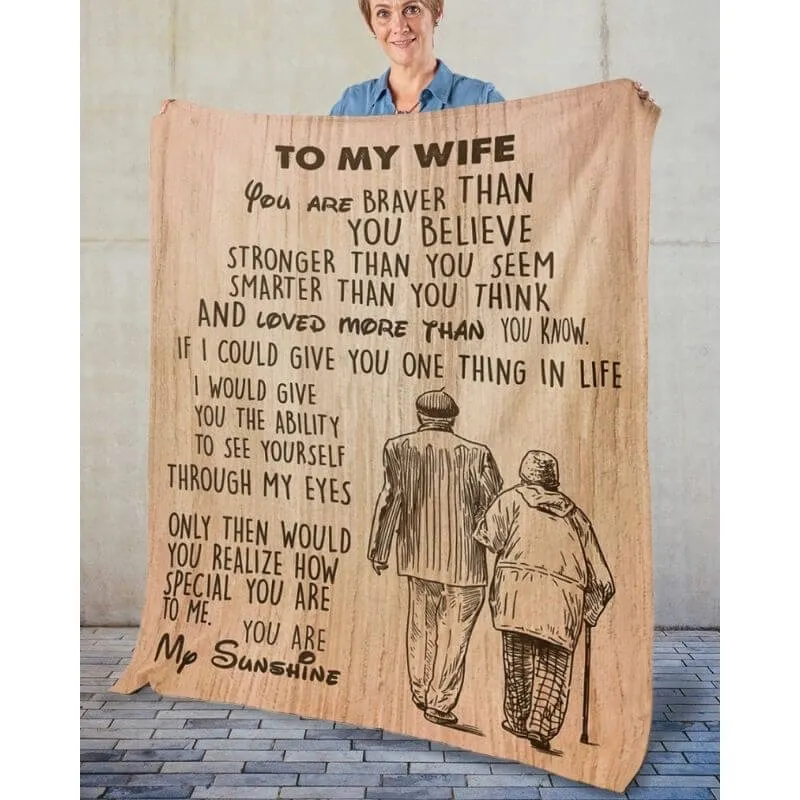 To My Wife - From Husband - Coupleblanket - F024 - Premium Blanket