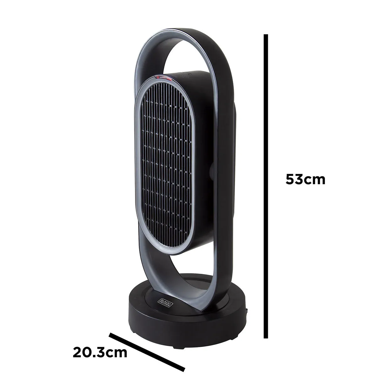 Tower Fan Heater Electric Black Ceramic Timer Portable Oscillating Remote 1.8kW