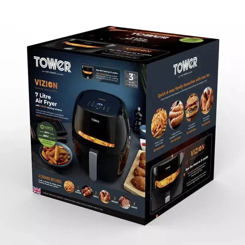 Tower Vortx Vizion 7L Air Fryer - Black