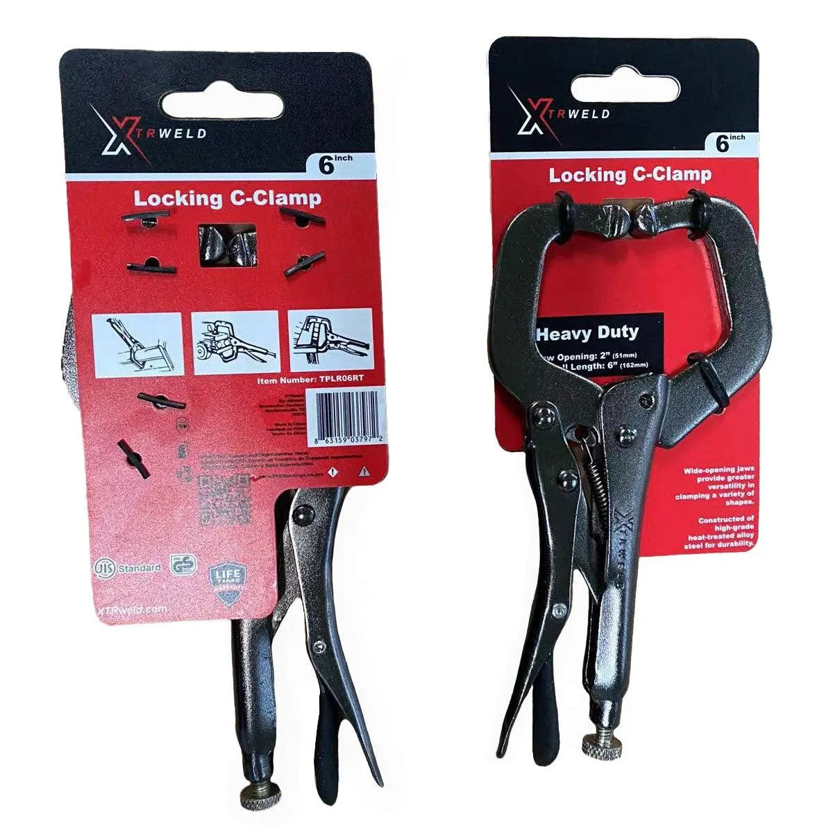 TPLR11RT XTRweld 11 in Pliers, C, Locking, Steel Black Nickel Chrome