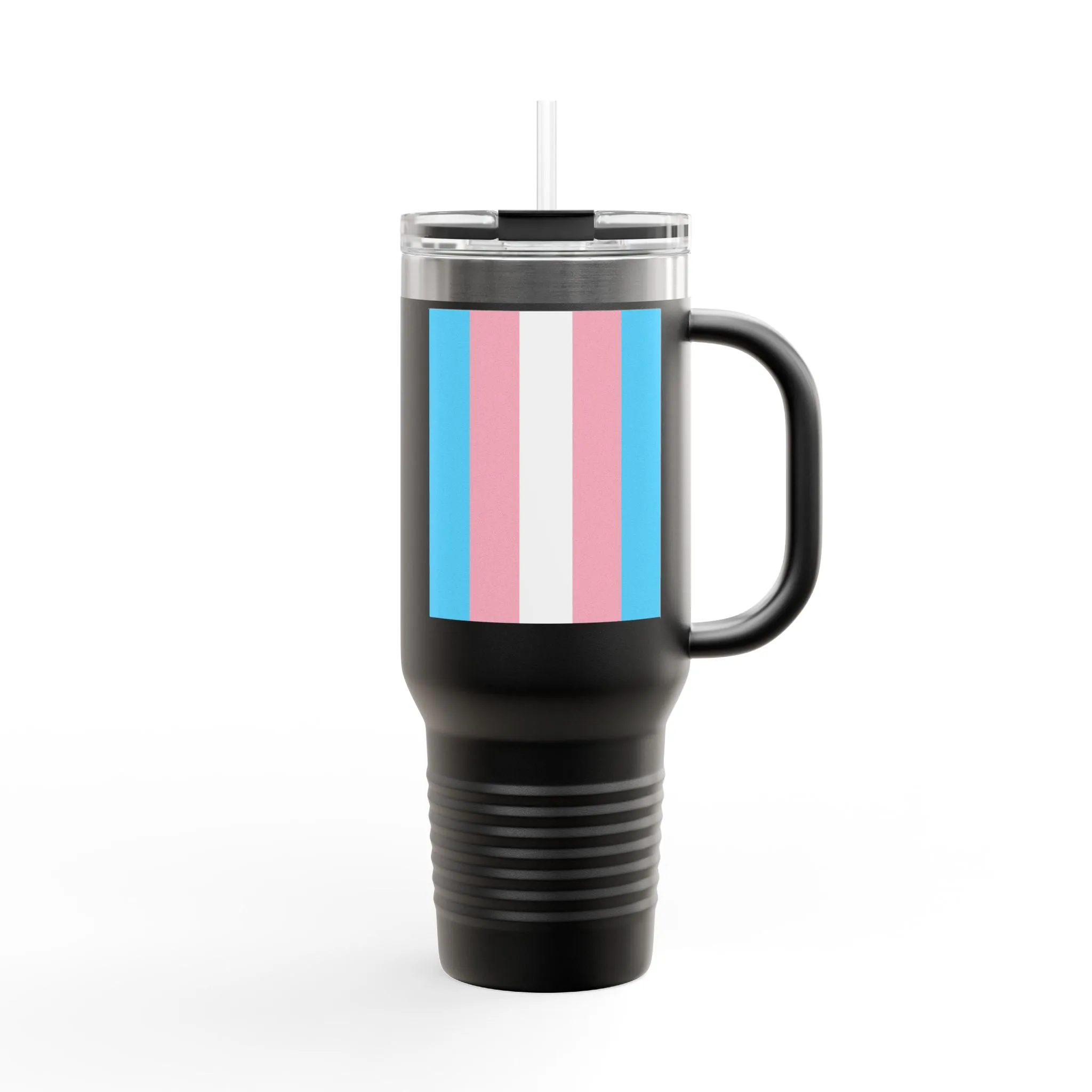 Trans Pride 40oz Insulated Travel Mug - Perfect for On-the-Go Hydration