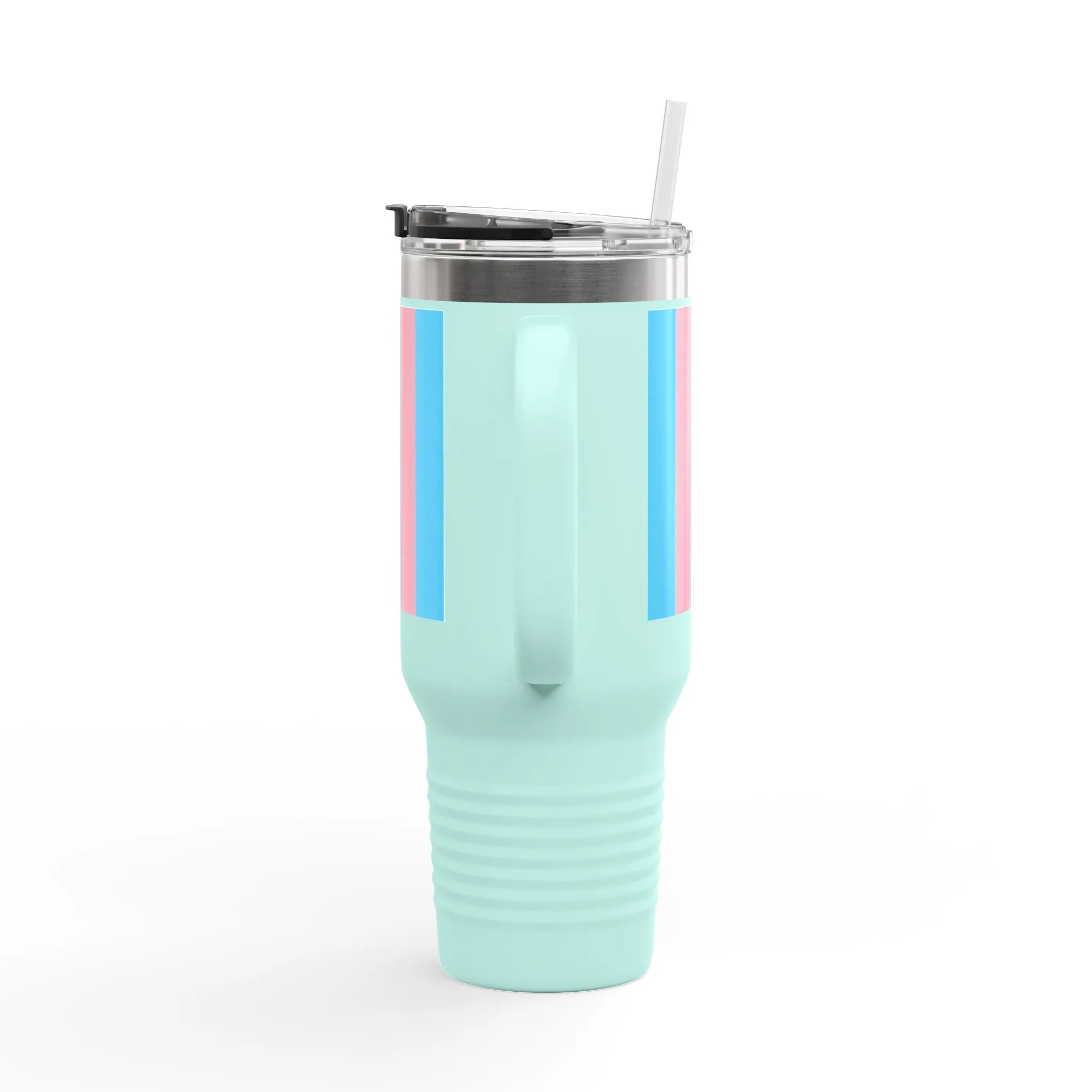 Trans Pride 40oz Insulated Travel Mug - Perfect for On-the-Go Hydration