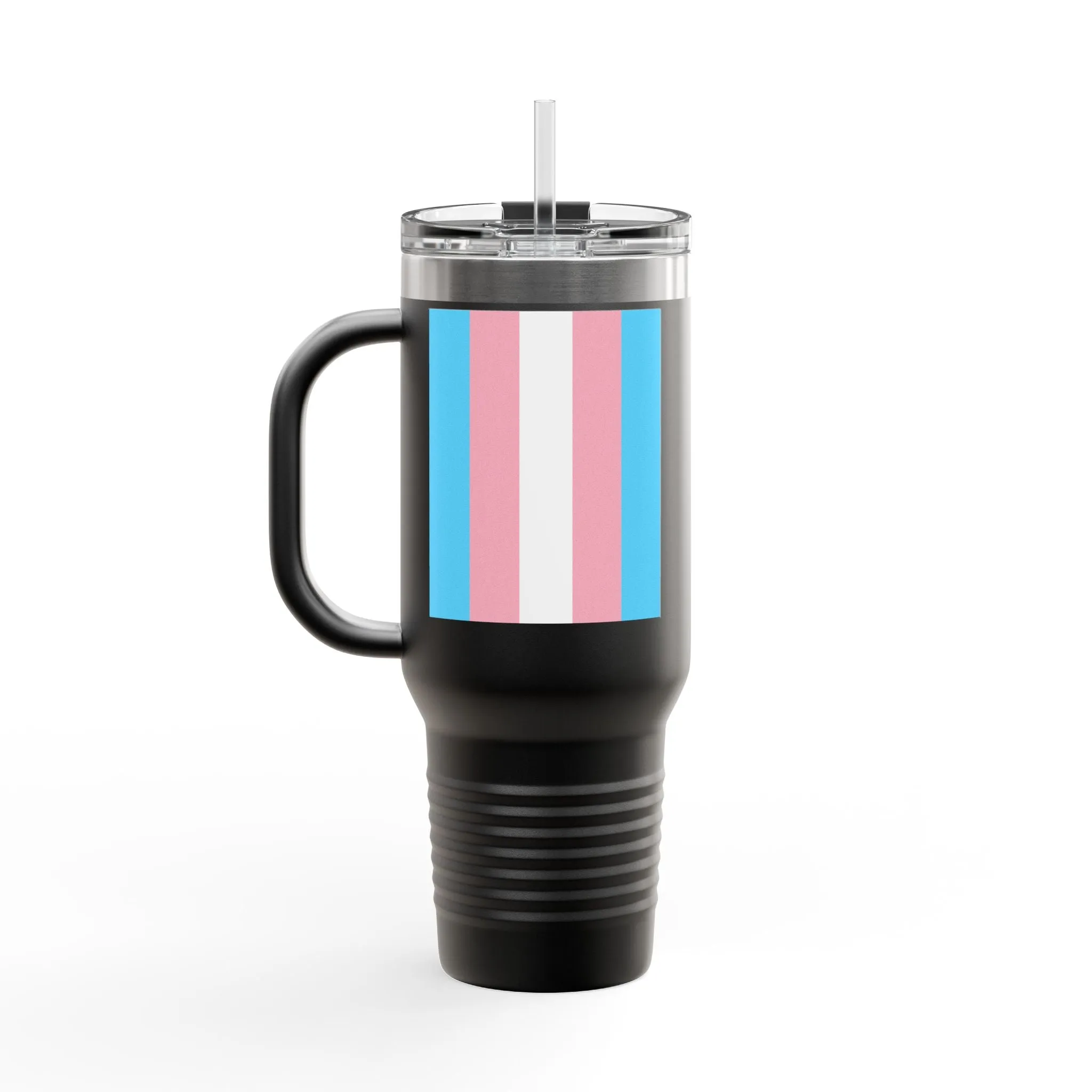 Trans Pride 40oz Insulated Travel Mug - Perfect for On-the-Go Hydration