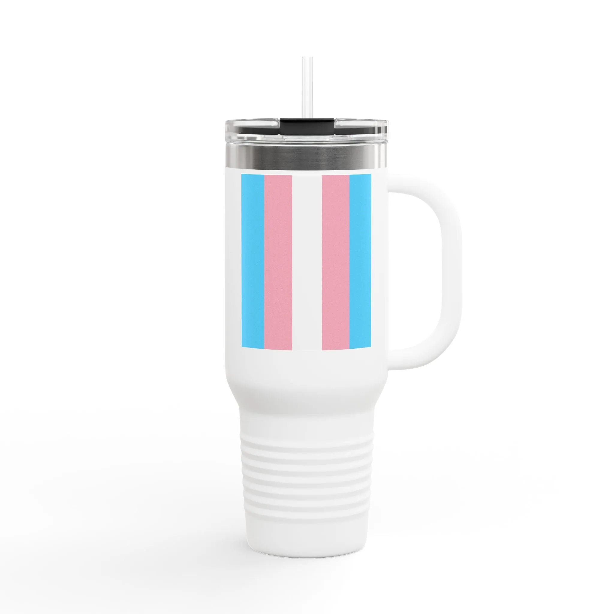 Trans Pride 40oz Insulated Travel Mug - Perfect for On-the-Go Hydration