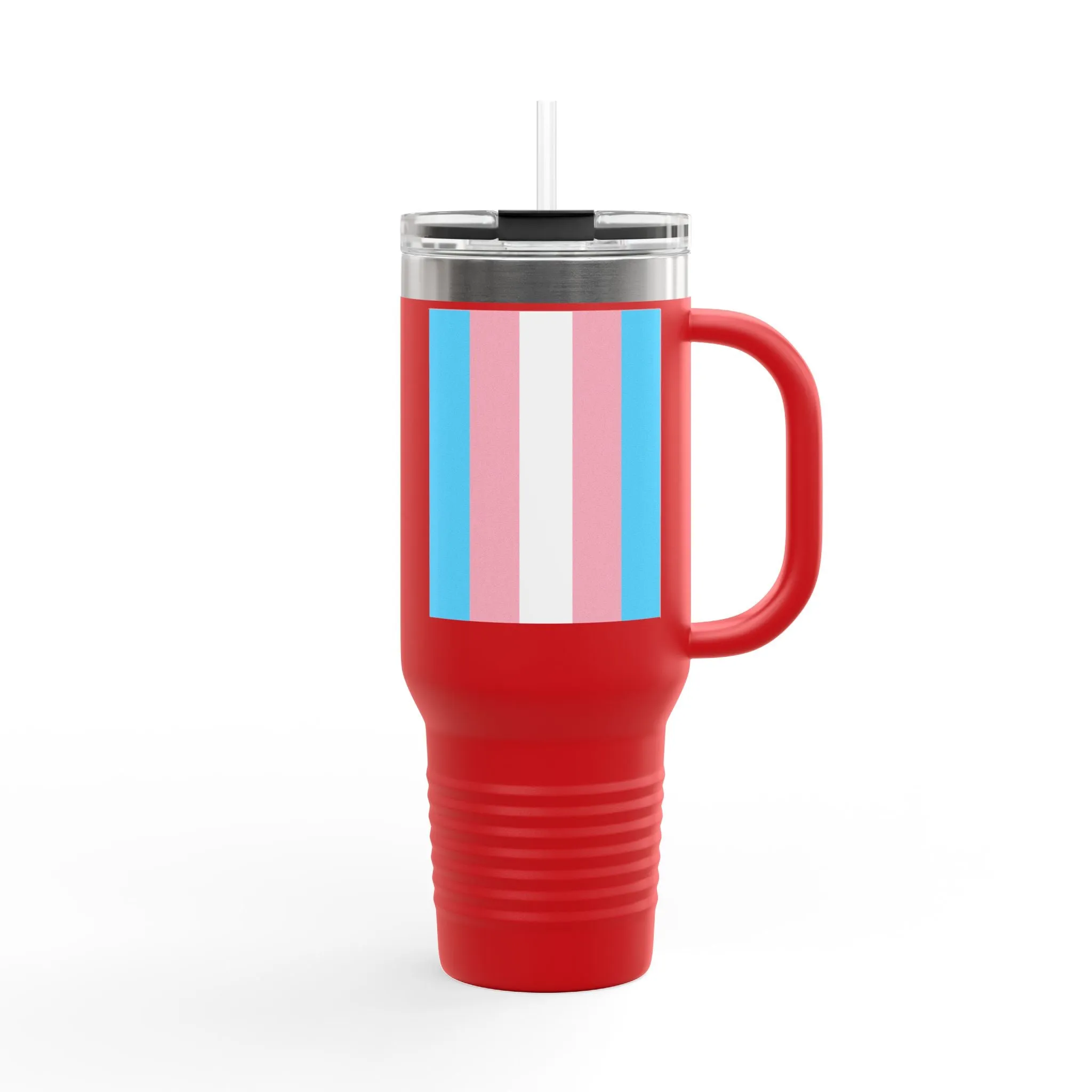 Trans Pride 40oz Insulated Travel Mug - Perfect for On-the-Go Hydration