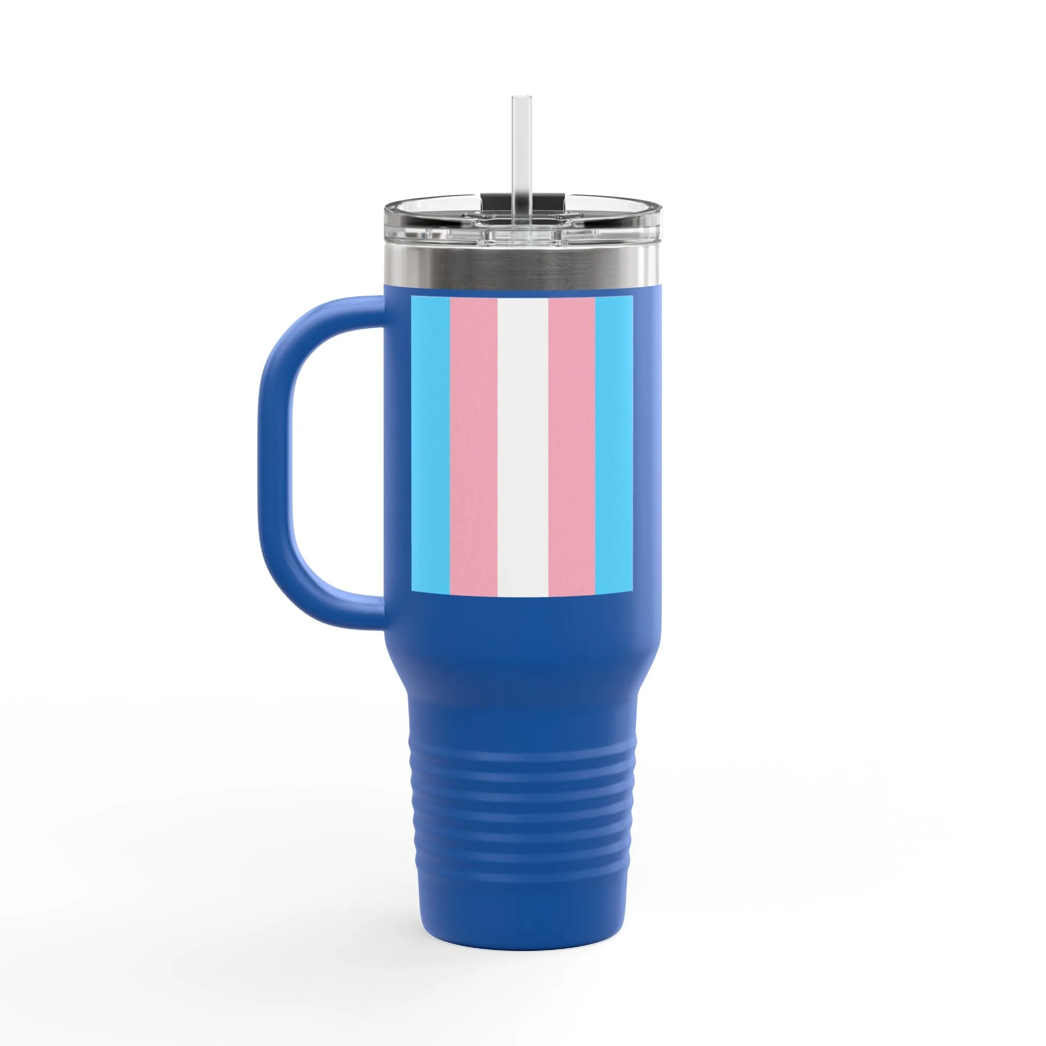 Trans Pride 40oz Insulated Travel Mug - Perfect for On-the-Go Hydration