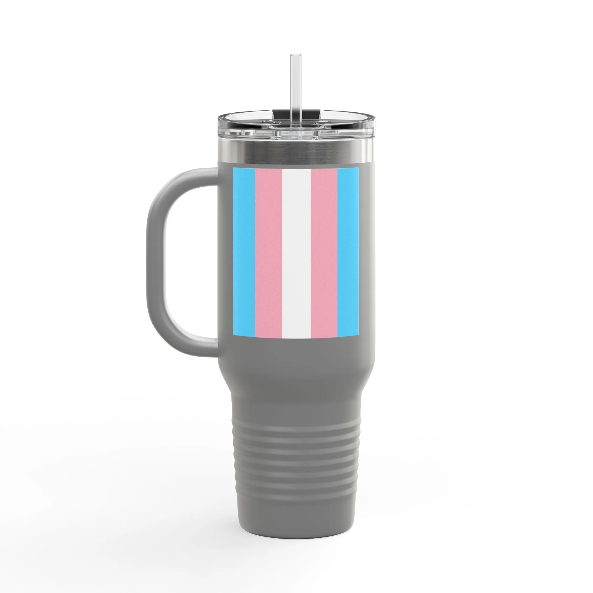 Trans Pride 40oz Insulated Travel Mug - Perfect for On-the-Go Hydration