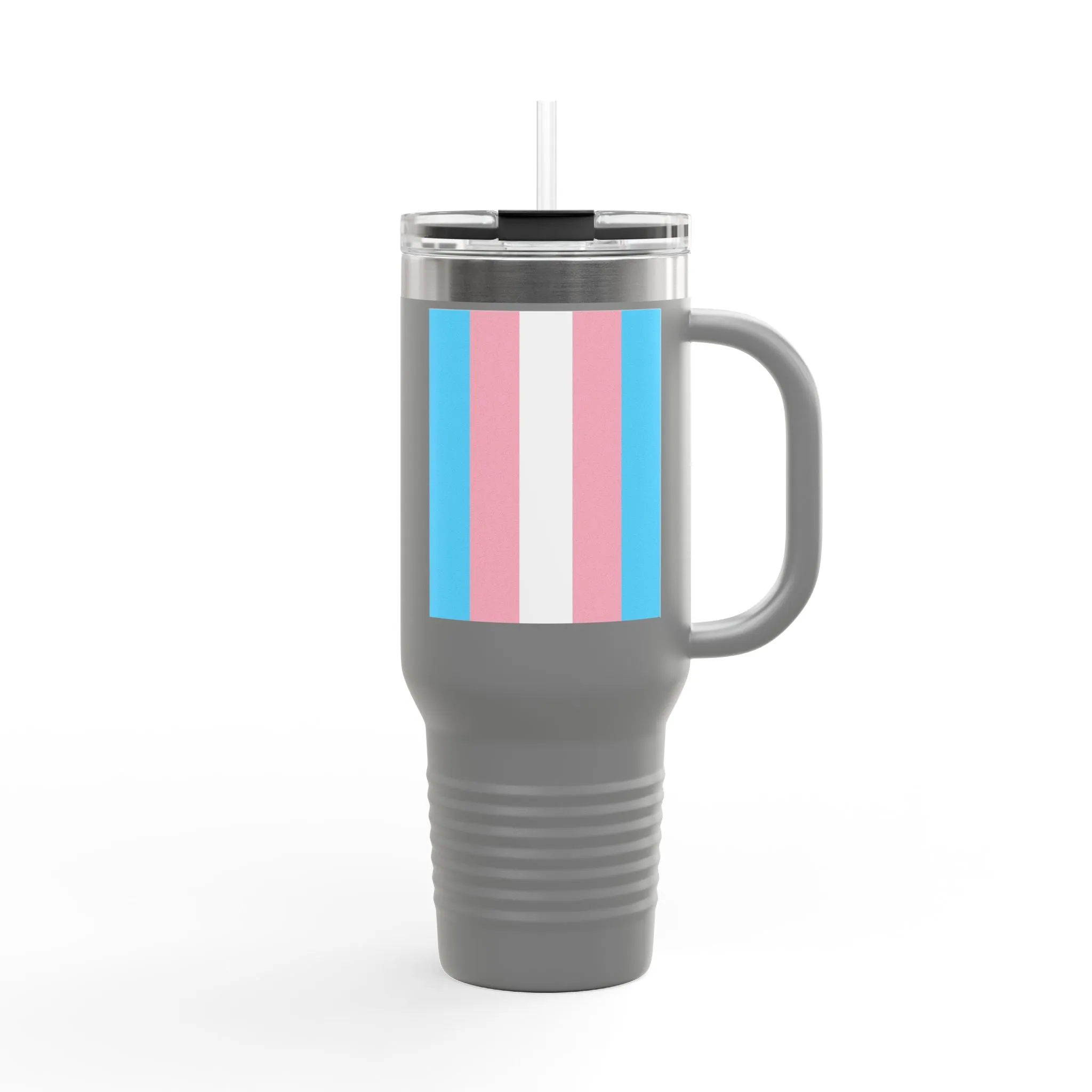 Trans Pride 40oz Insulated Travel Mug - Perfect for On-the-Go Hydration