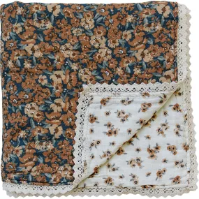 Venetian Floral   Autumn Bloom Lace Muslin Quilt