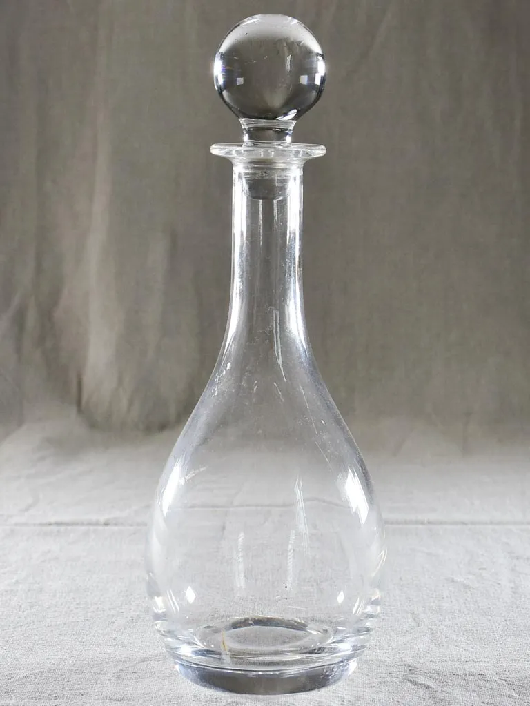 Vintage French carafe with round stopper