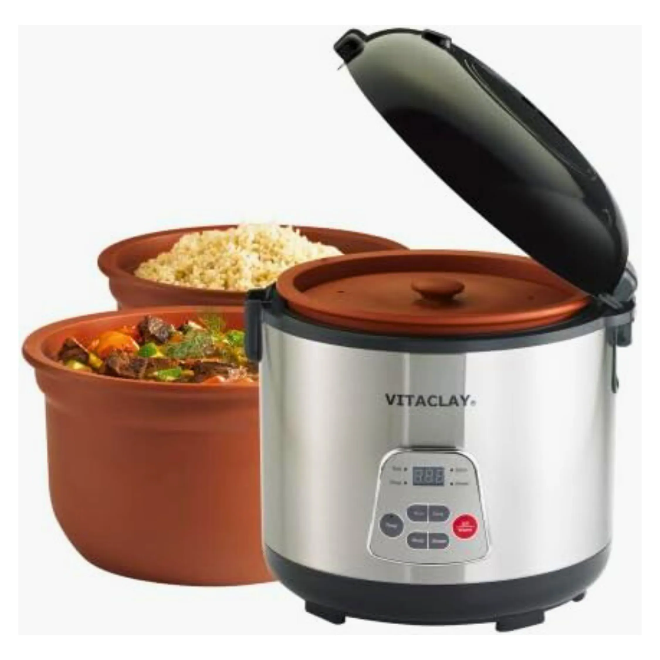 VITACLAY 4-IN-1 ORGANIC RICE N' SLOW COOKER IN CLAY POT VF7700