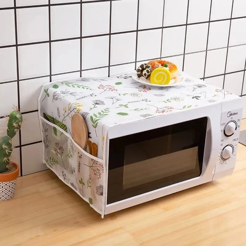 Waterproof Microwave Oven Cover With Side Pockets