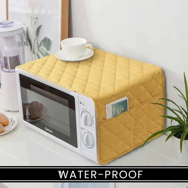 Waterproof Quilted Microwave Oven Cover With Side Pockets