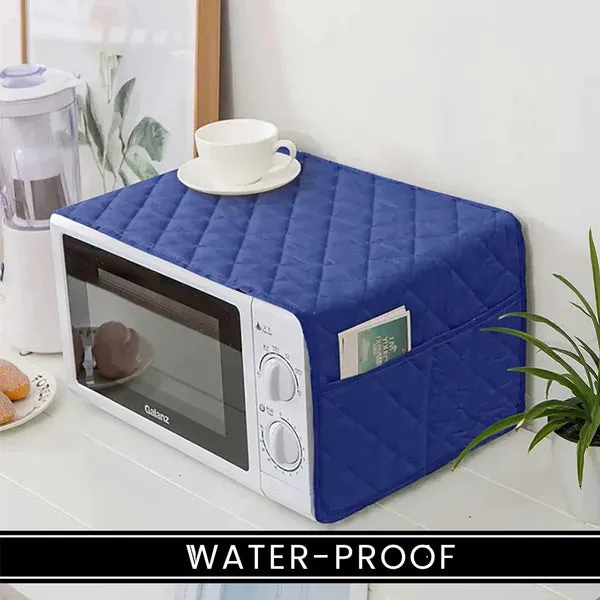 Waterproof Quilted Microwave Oven Cover With Side Pockets