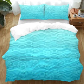 Waves of Blue Bedding Set