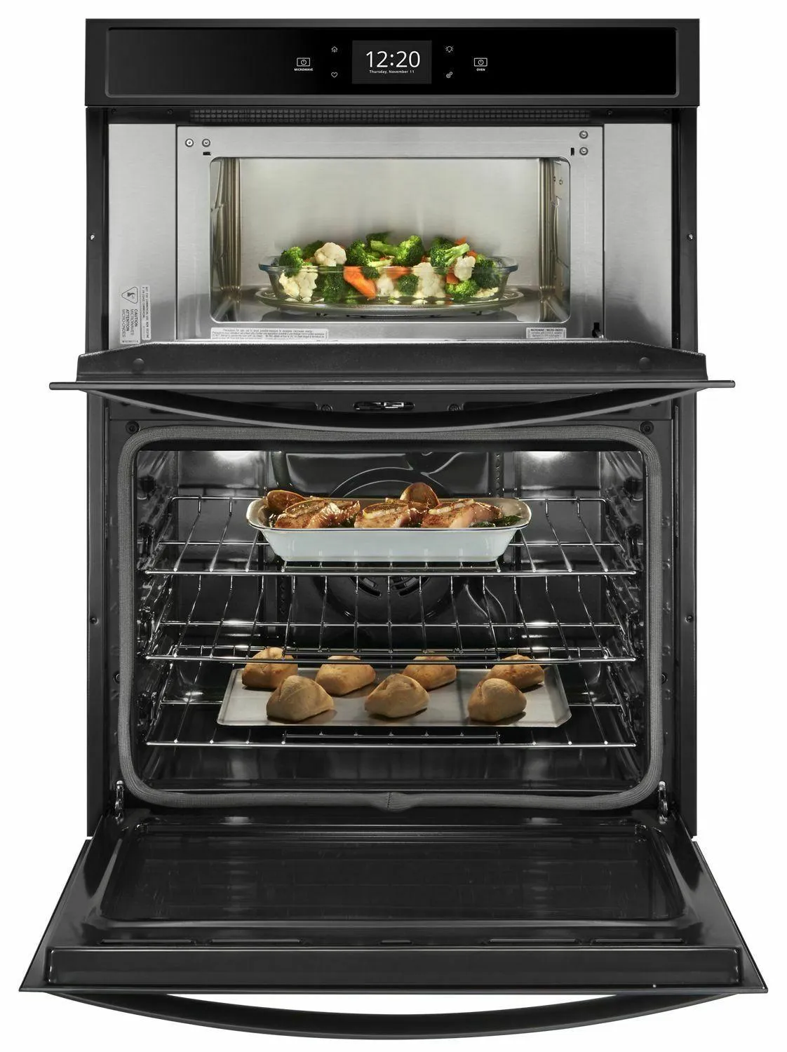 Whirlpool WOC75EC0HB 6.4 cu. ft. Smart Combination Wall Oven with Touchscreen - Black