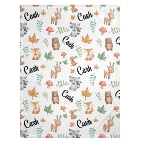 Woodland Wonderland Personalized Minky Blanket (Luxe Minky)