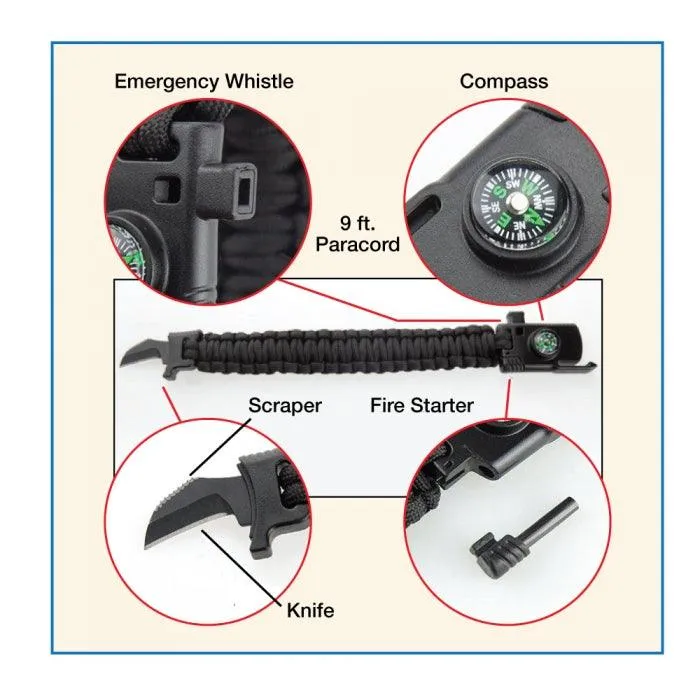 Wuben 1200 Lumen LED Flashlight w/Survival Bracelet