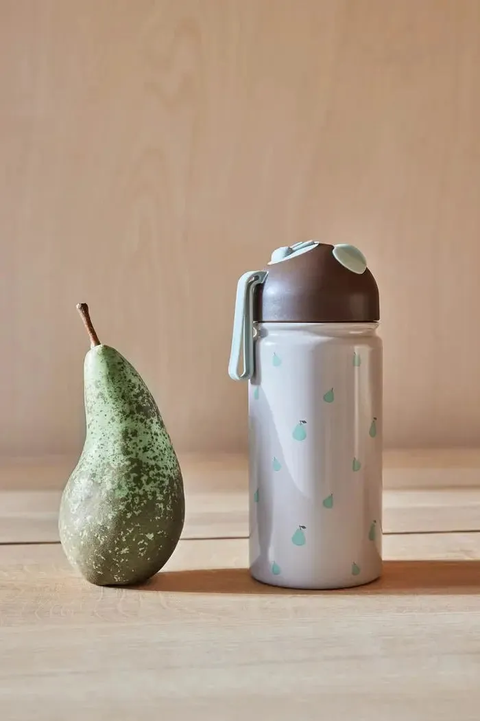 Yummy Pear Children Water Bottle - Clay / Green