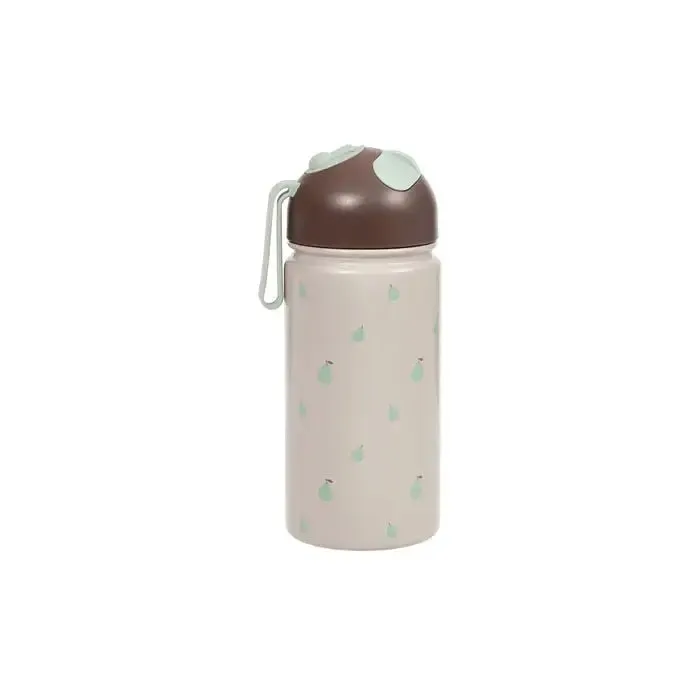 Yummy Pear Children Water Bottle - Clay / Green