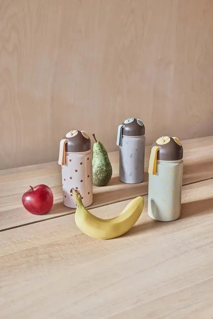 Yummy Pear Children Water Bottle - Clay / Green