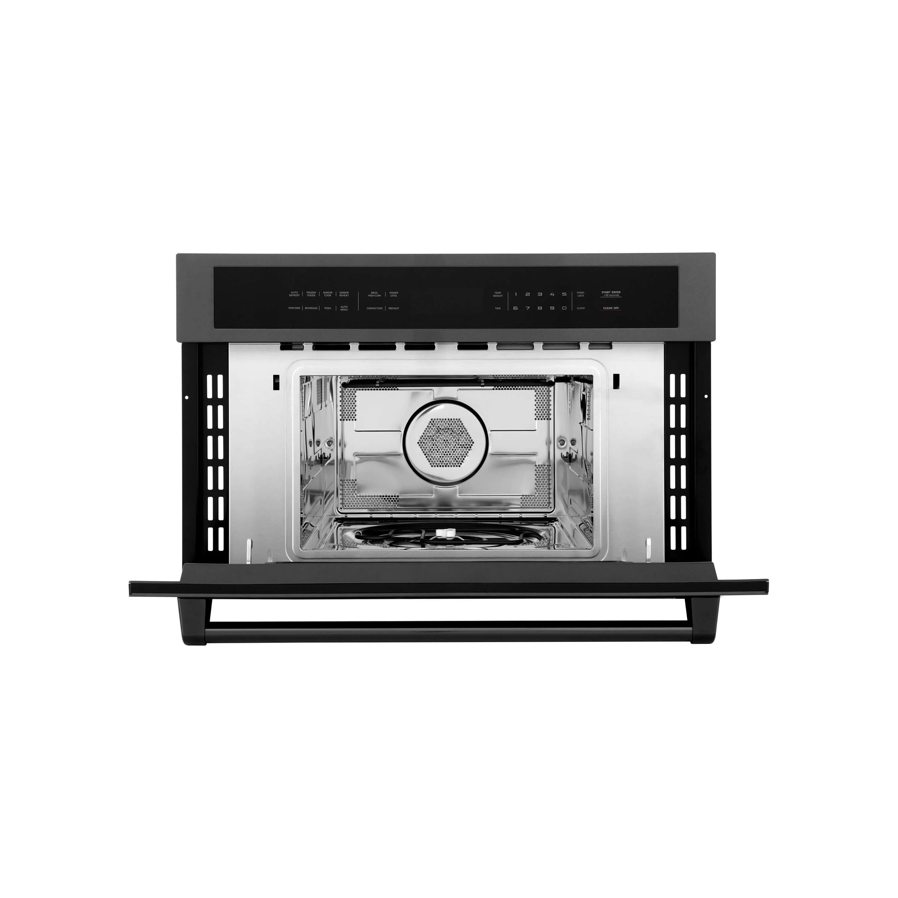 ZLINE 30 in. 1.6 cu ft. Black Stainless Steel Built-in Convection Microwave Oven (MWO-30-BS)